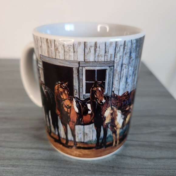 Horses Mug Lang and Wise Collector Mug "Little Partners" 2001 - Picture 3 of 9